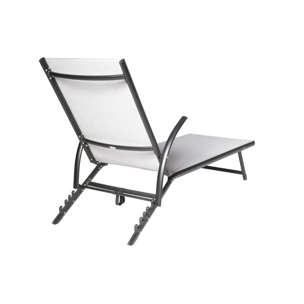 Oceanview Stackable/Foldable Chaise Lounge- Soho Black. Picture 4