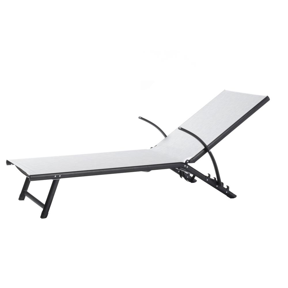 SET OF TWO Oceanview Stackable/Foldable Chaise Lounge- Soho Black. Picture 1