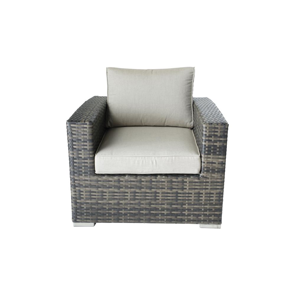 Baily All Weather Wicker 4 Piece Love Seat Set with Sunbrella Cushions. Picture 3
