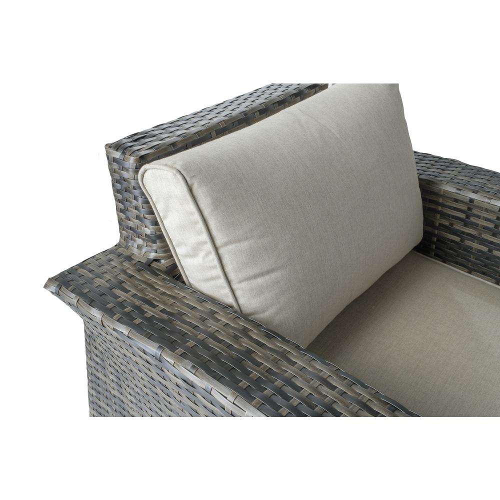 Baily All Weather Wicker 4 Piece Love Seat Set with Sunbrella Cushions. Picture 9