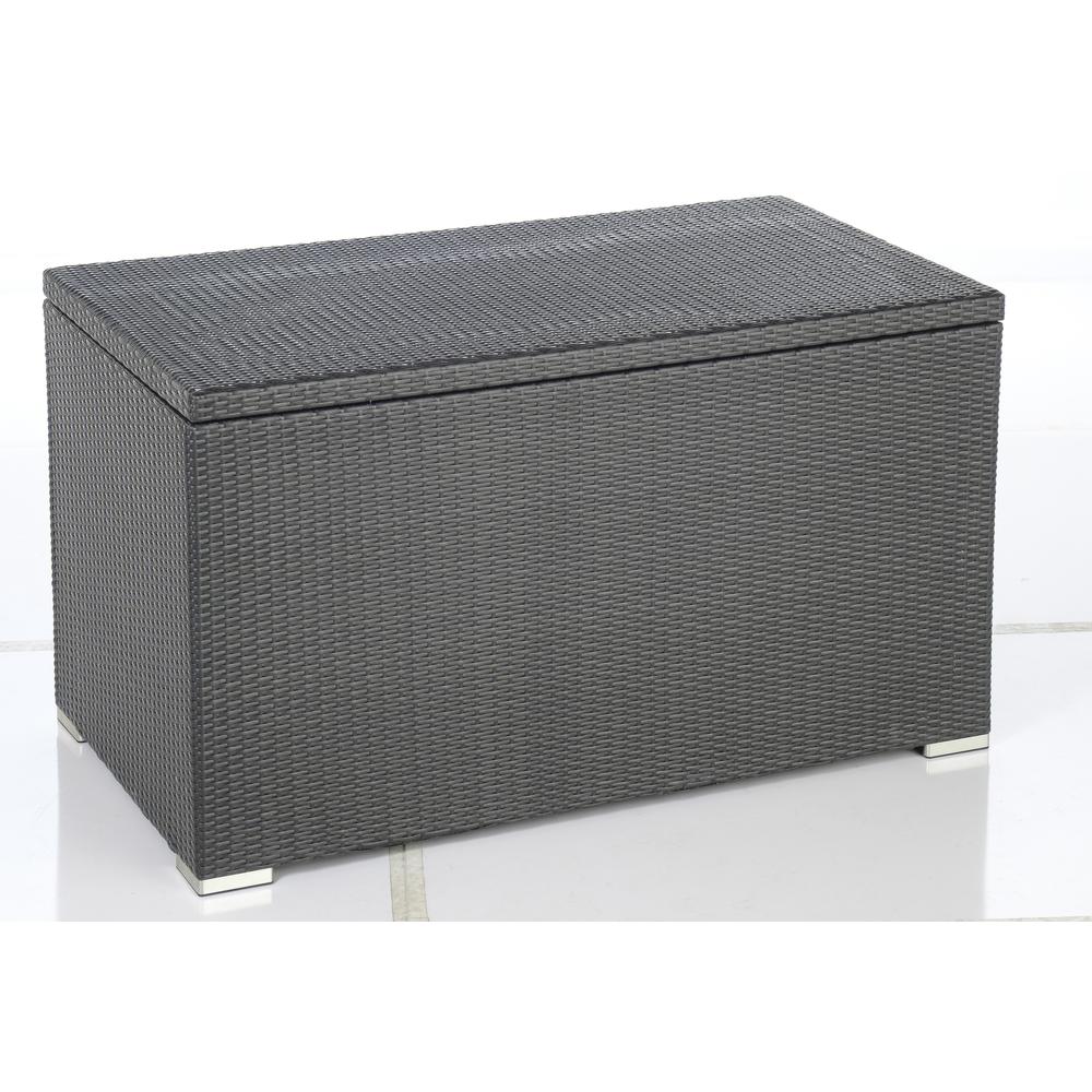 Medium Sicuro Wicker Cushion Storage Box w/ hydraulic lid. Picture 4