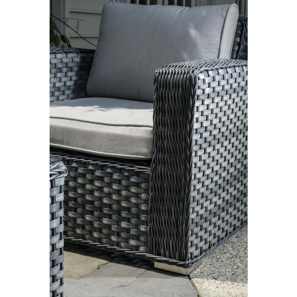 Palisades All Weather Wicker 4 Piece Seating Group with Cushions. Picture 10