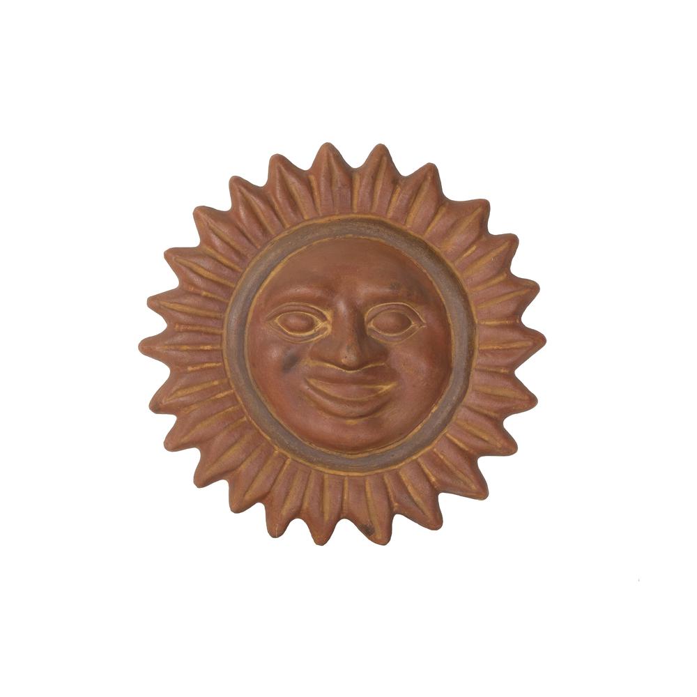Sol Sun Face- 14"W- Dark Copper. Picture 1
