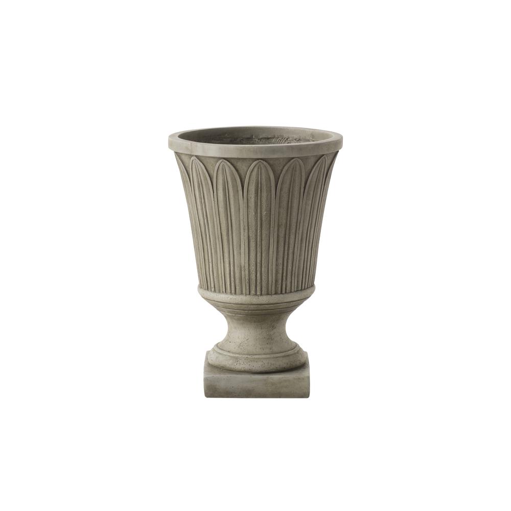 Fiberstone Longleaf Urn with drain hole and plug. Picture 1