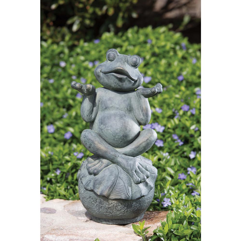 Care-Free Frog Garden Statue. Picture 5