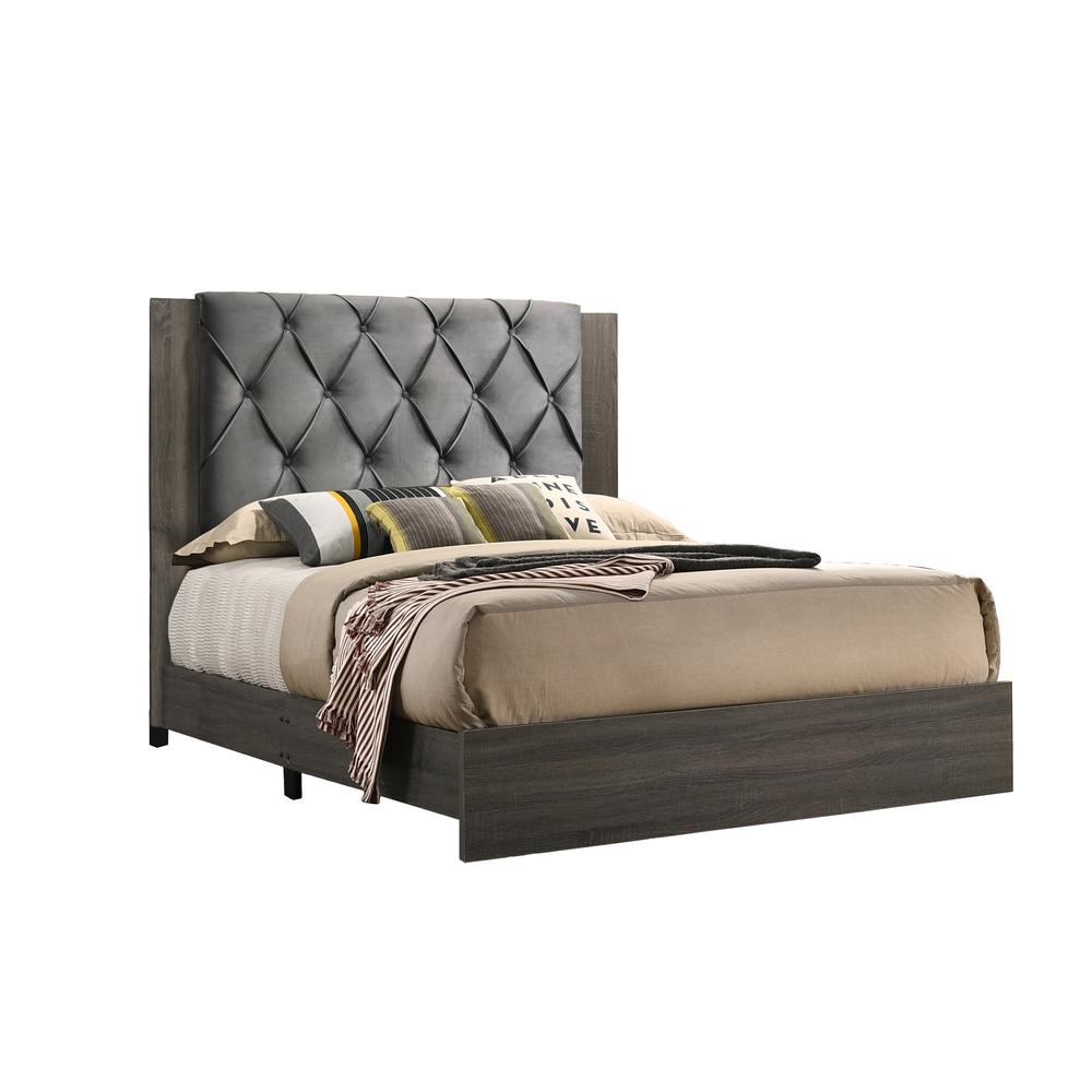 Madelyn California King Bed in Walnut Grey. Picture 1