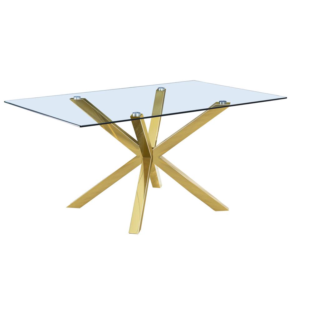 Contemporary 5pc Dining Set, Glass Dining Table. Picture 3