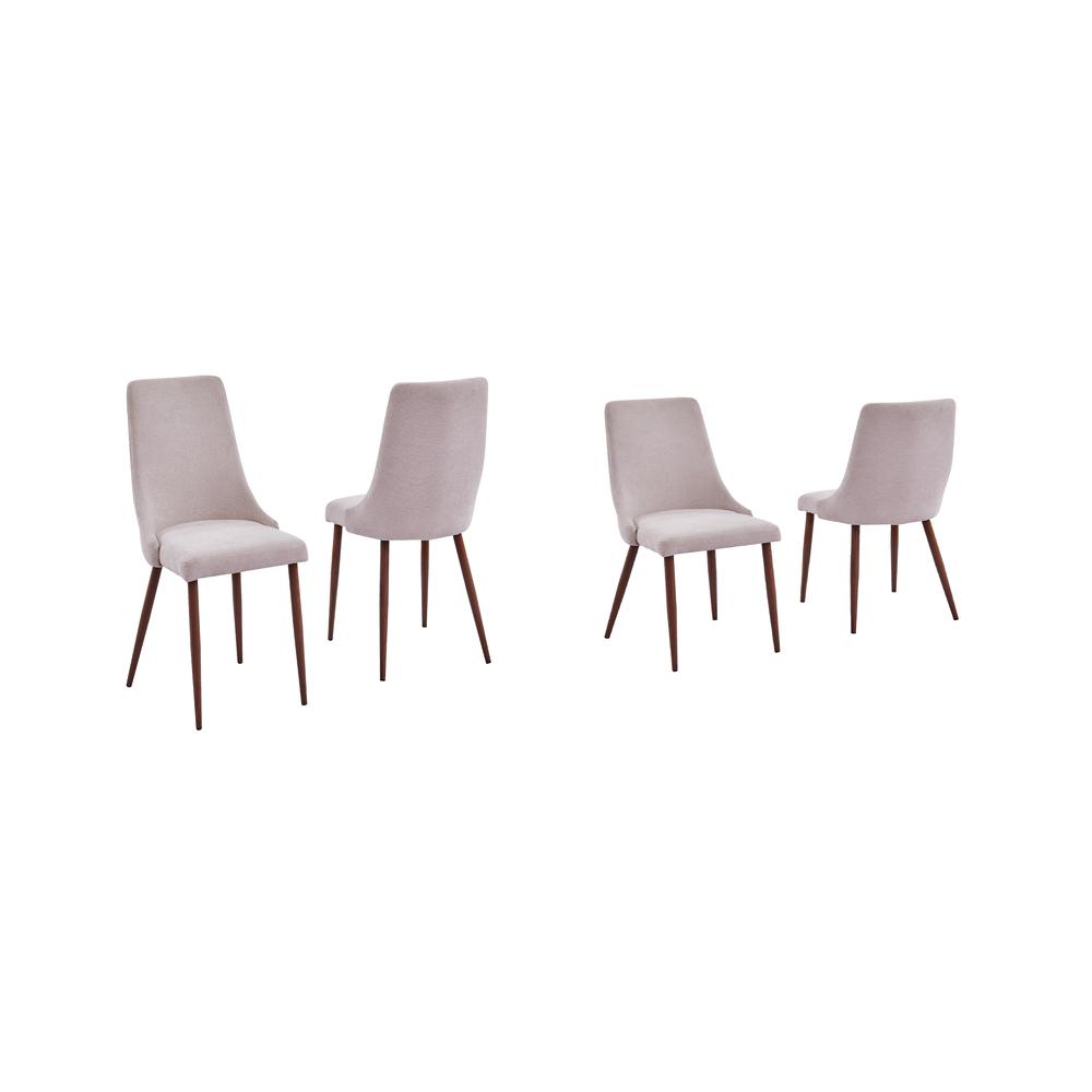 Beige Dining Side Chair, Set of 4 - Faux Wood. Picture 1