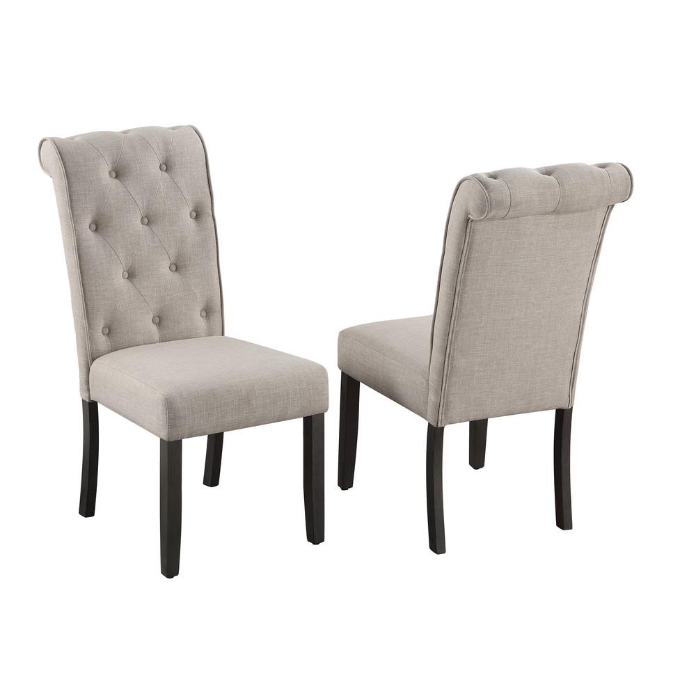 Dining Chairs, Set of 2, Beige. Picture 1