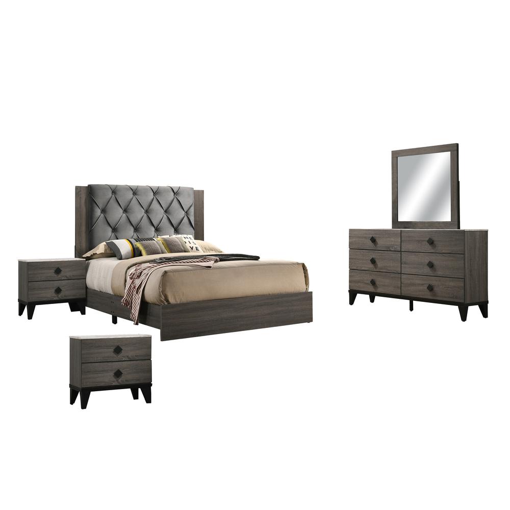 Madelyn 5 Piece Bedroom Set with extra Night Stand, Full. The main picture.