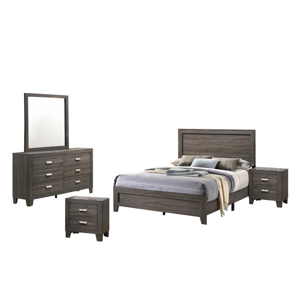 Anastasia 5 Piece Bedroom Set with extra Night Stand, Full. Picture 1