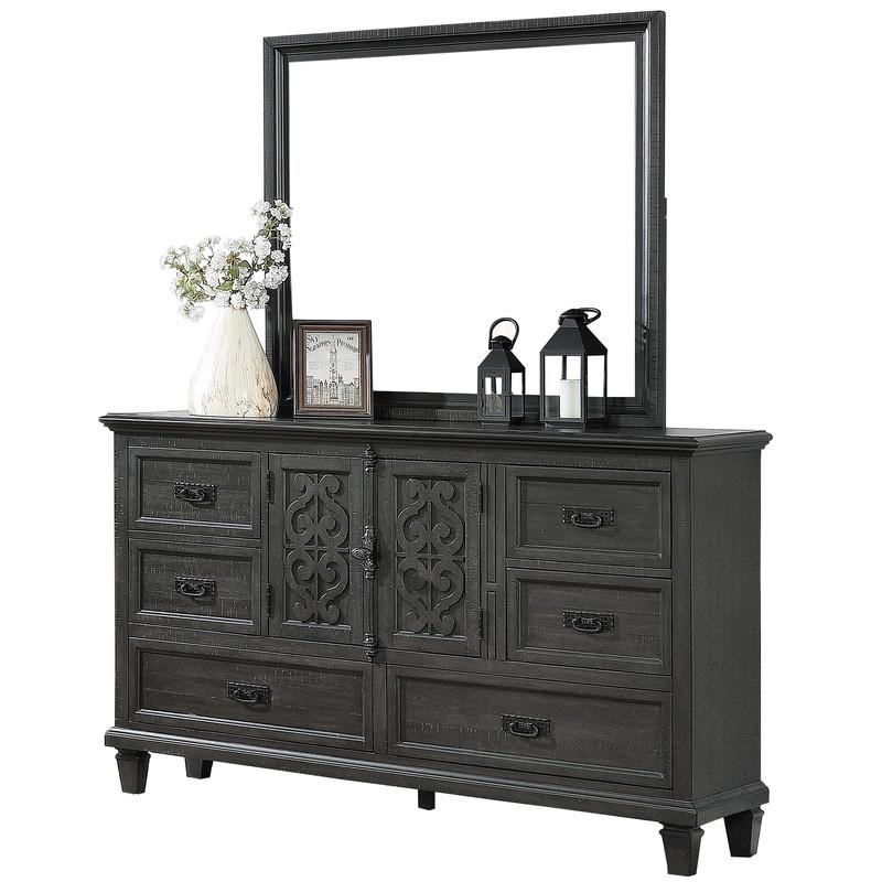 Panel 5 Piece Bedroom Set with extra Night Stand, Queen. Picture 5