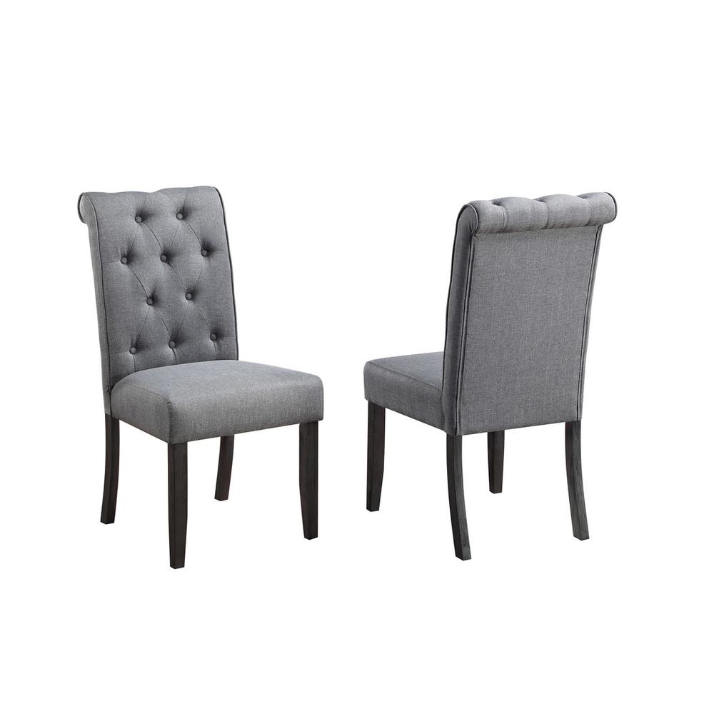 Dining Chairs, Set of 2, Grey. Picture 1