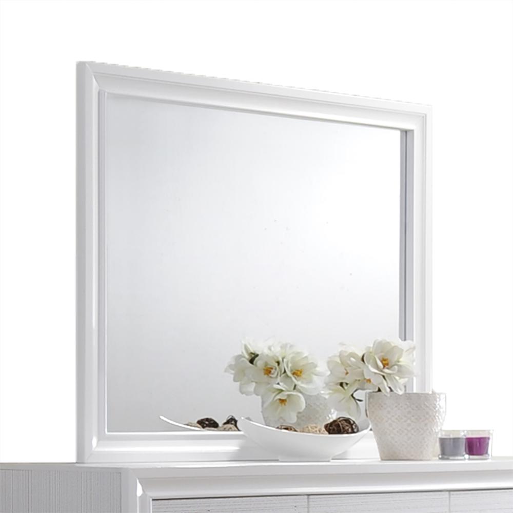 Dresser Mirror Set: Dresser with 4 Big Drawers, 3 Smaller Drawers, and 2 Jewelry Drawers Plain white Mirror. Picture 2