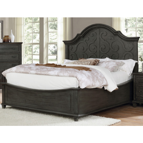 Panel California King Bed in Rustic Grey. Picture 2