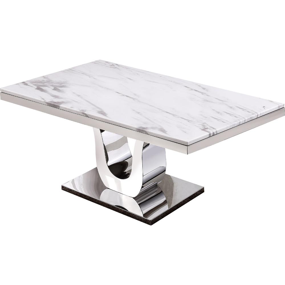 Dining Table with White Marble Top. Picture 2