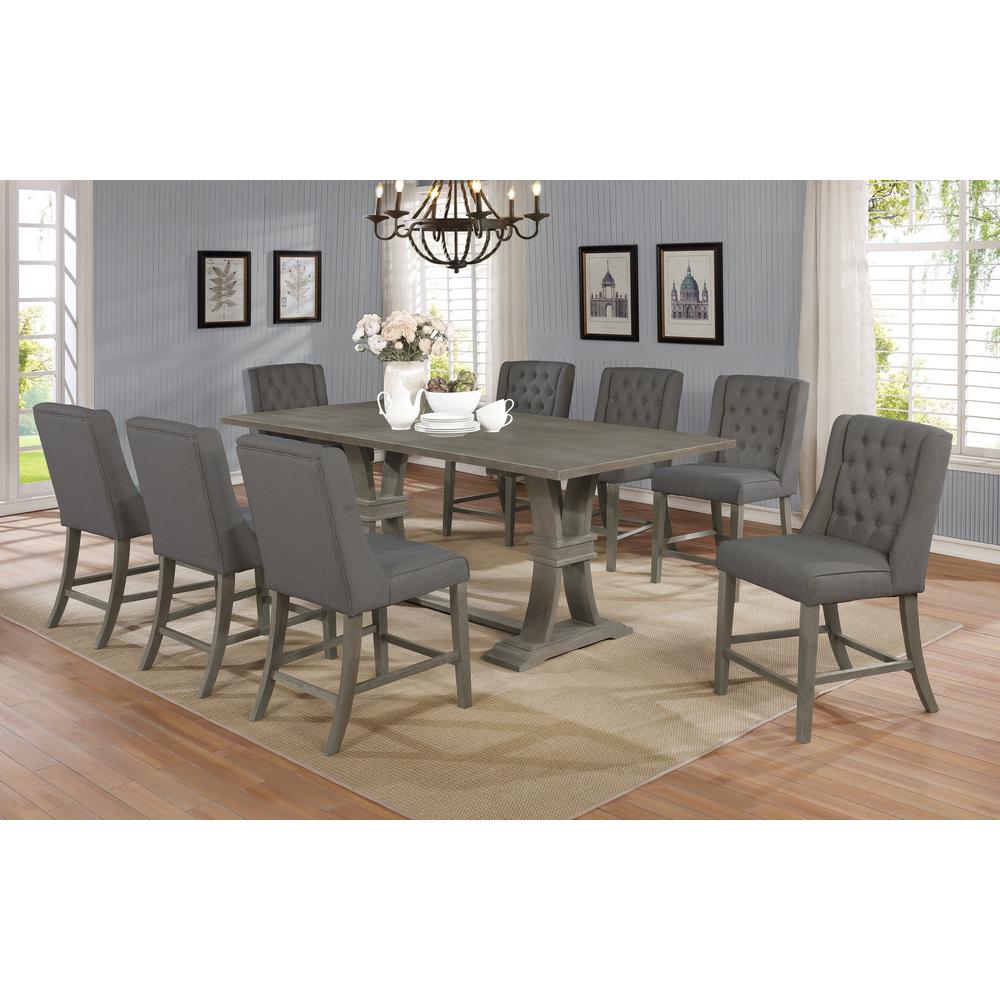 Classic 9pc Dining Set with Extendable Counter Height Dining Table. Picture 1