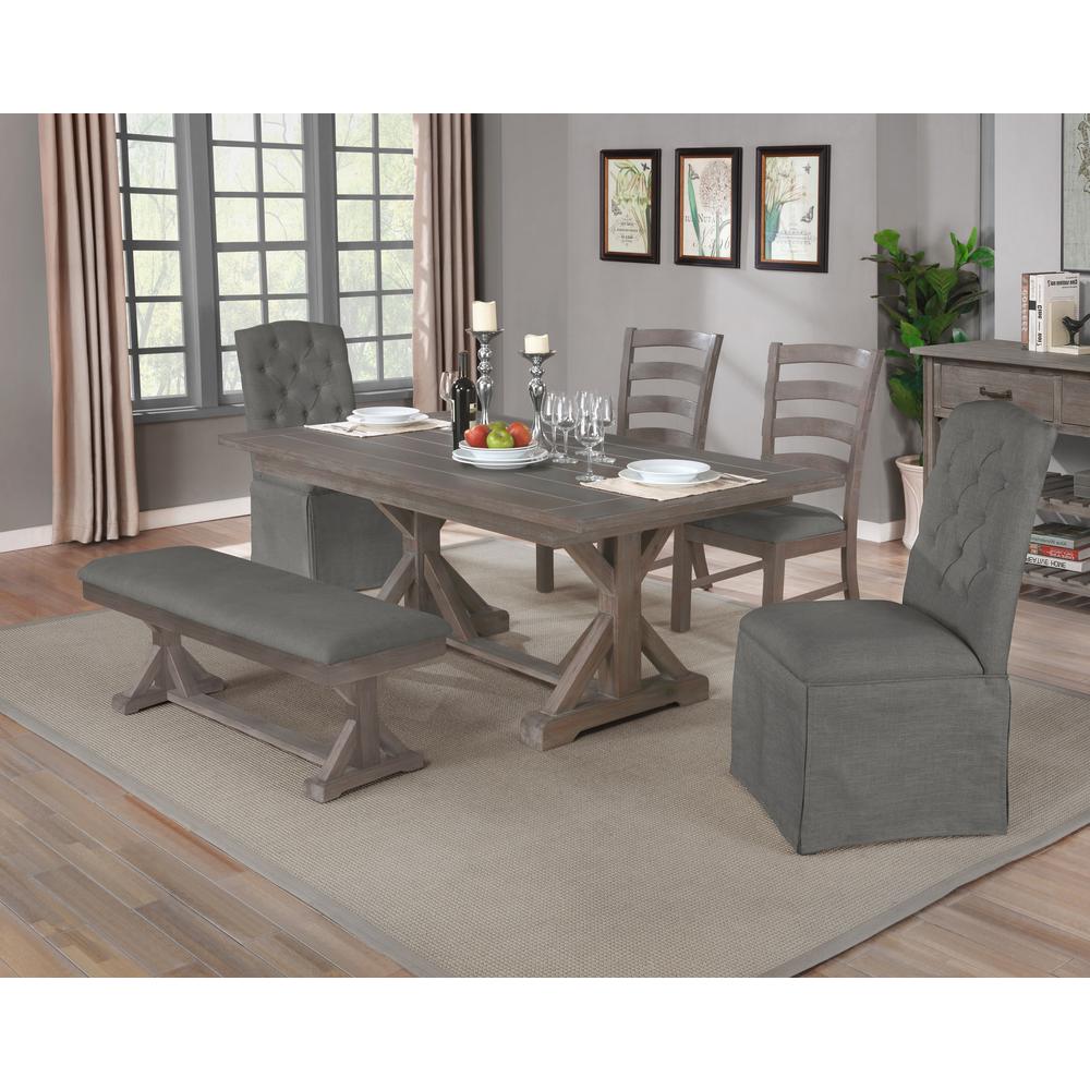 6pc Dining Set in Dark Grey. Picture 1