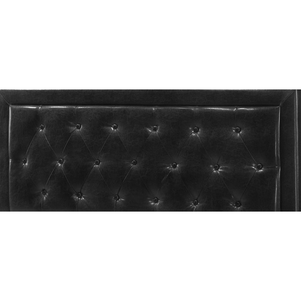 Black Faux Leather Panel Bed - Full. Picture 4