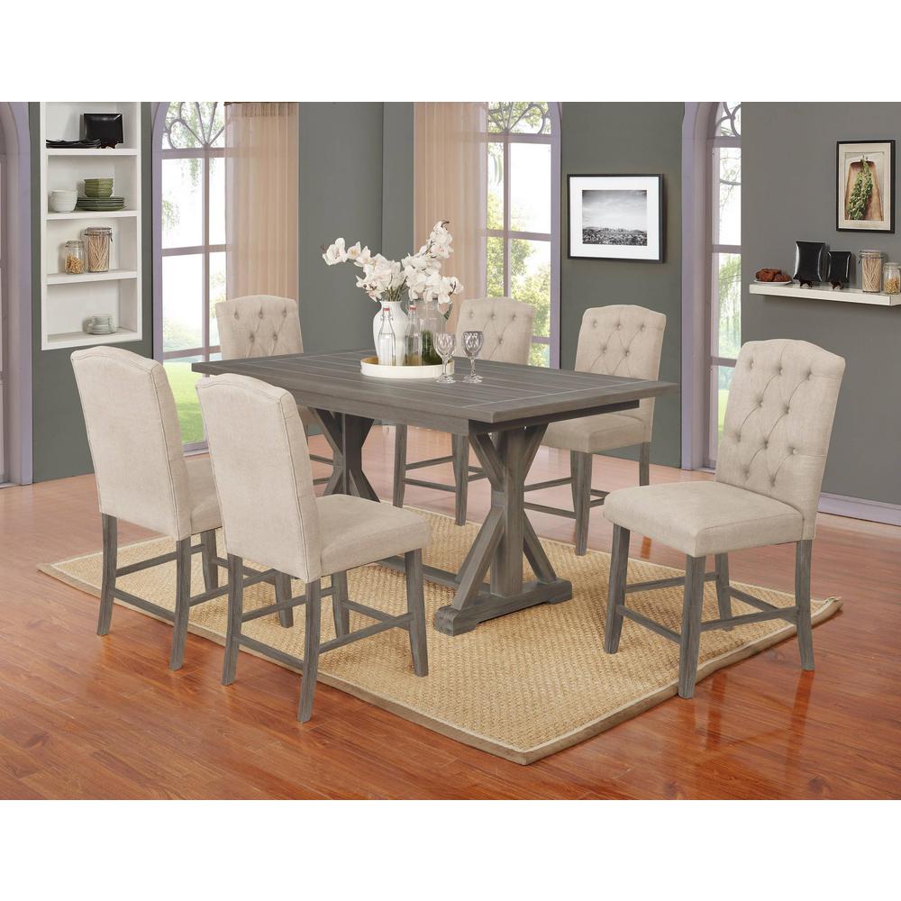 7PC Dining Set. Picture 1