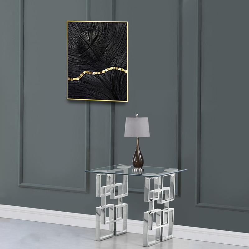 Best Quality Furniture  tempered glass end table. Picture 2