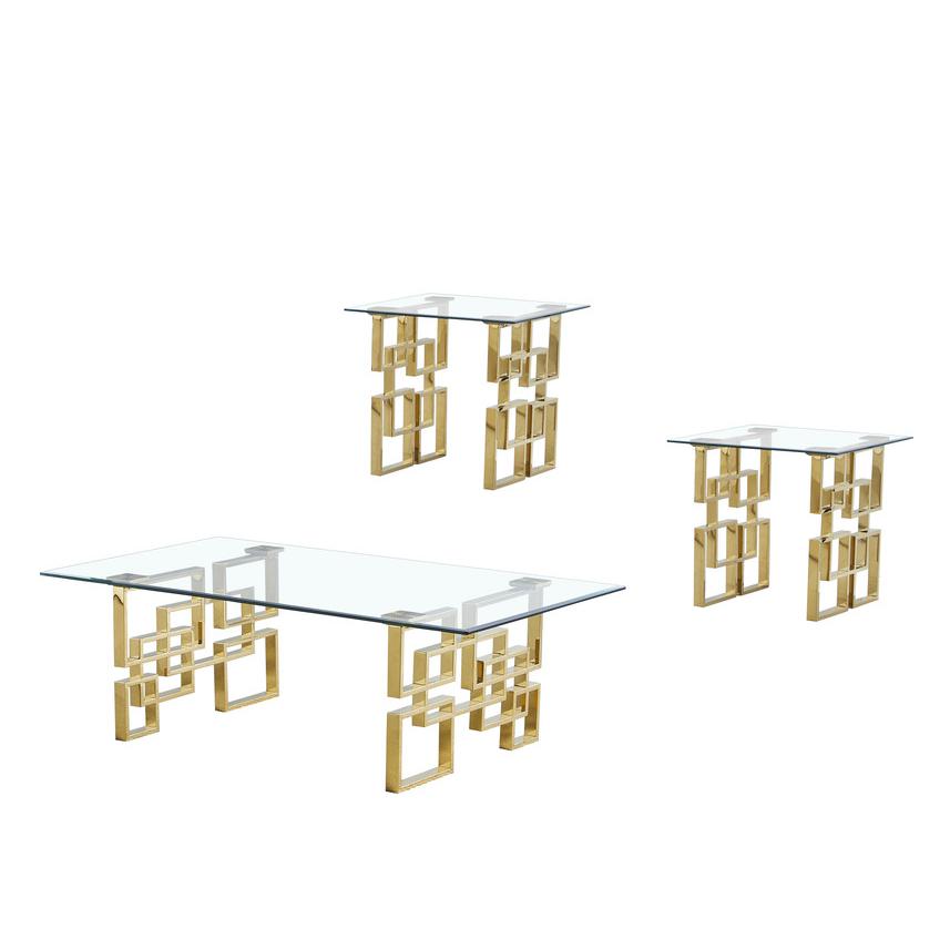 3pc Tempered glass coffee table set (1Coffee+2End tables). Picture 1