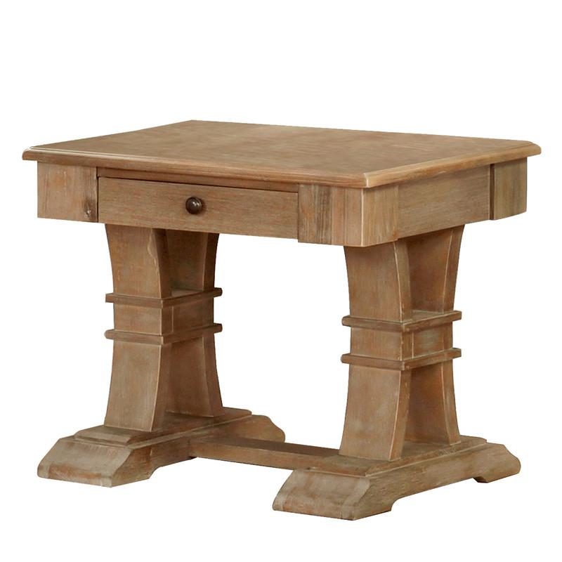 End Table with Natural Rustic Finish. Picture 1