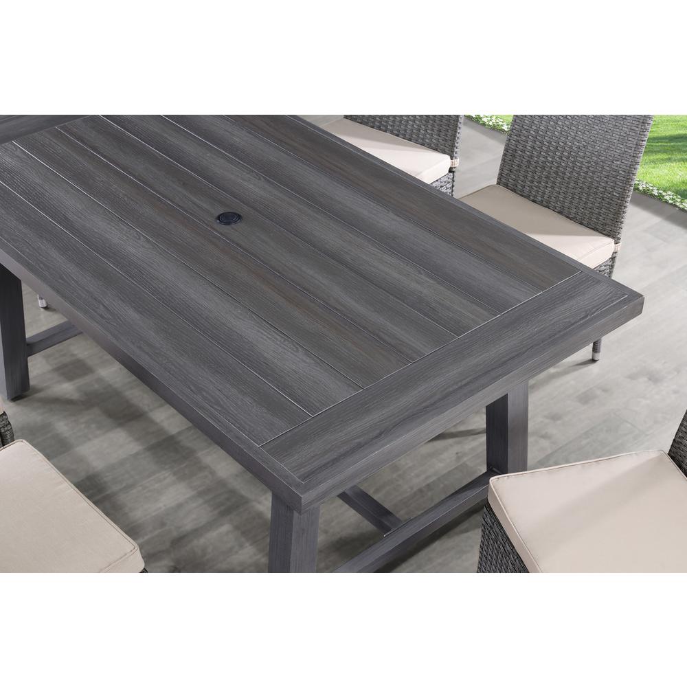 Outdoor aluminum metal fram dining table. Picture 2