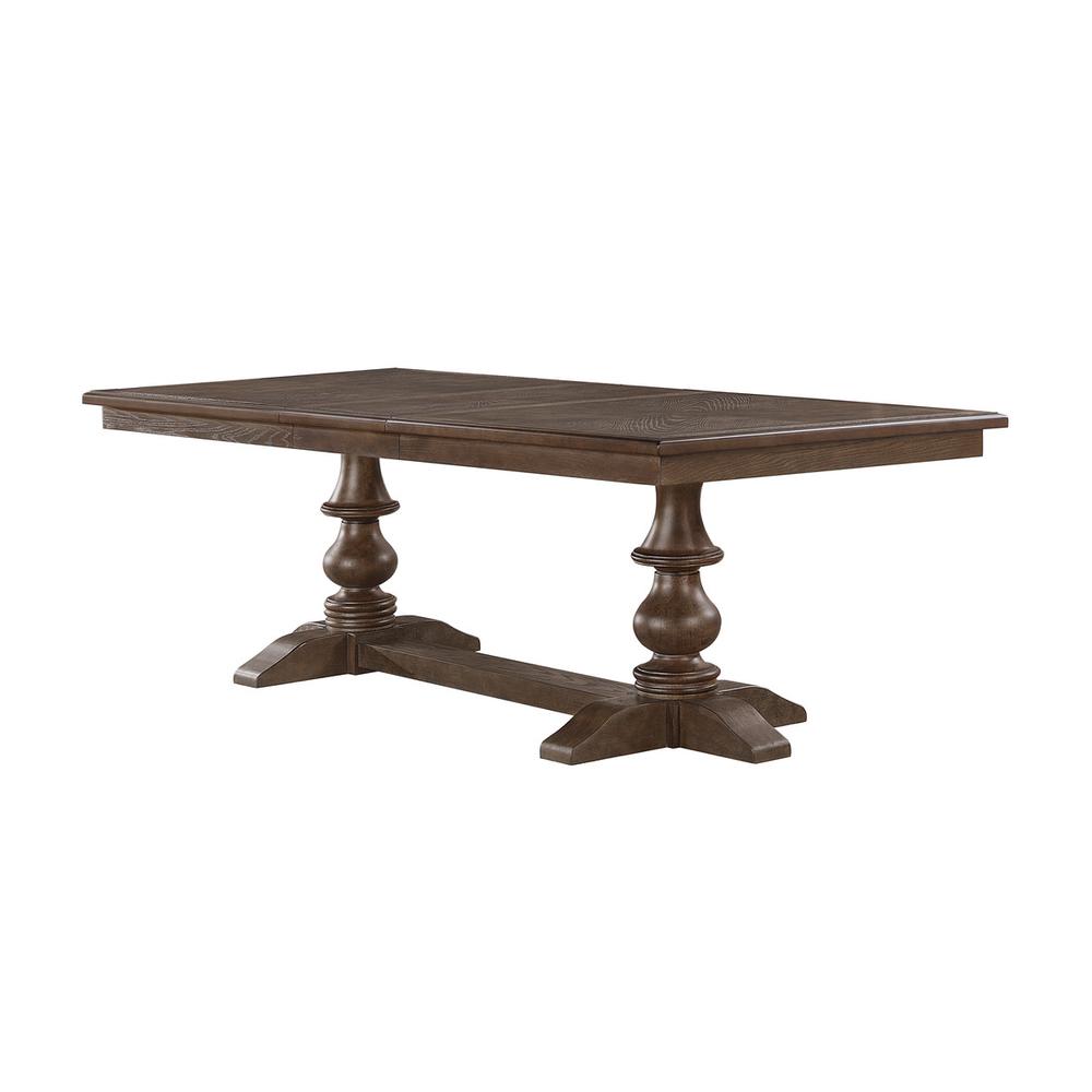 78"L Traditional style dining dable with 18"L extention leaf. Picture 1