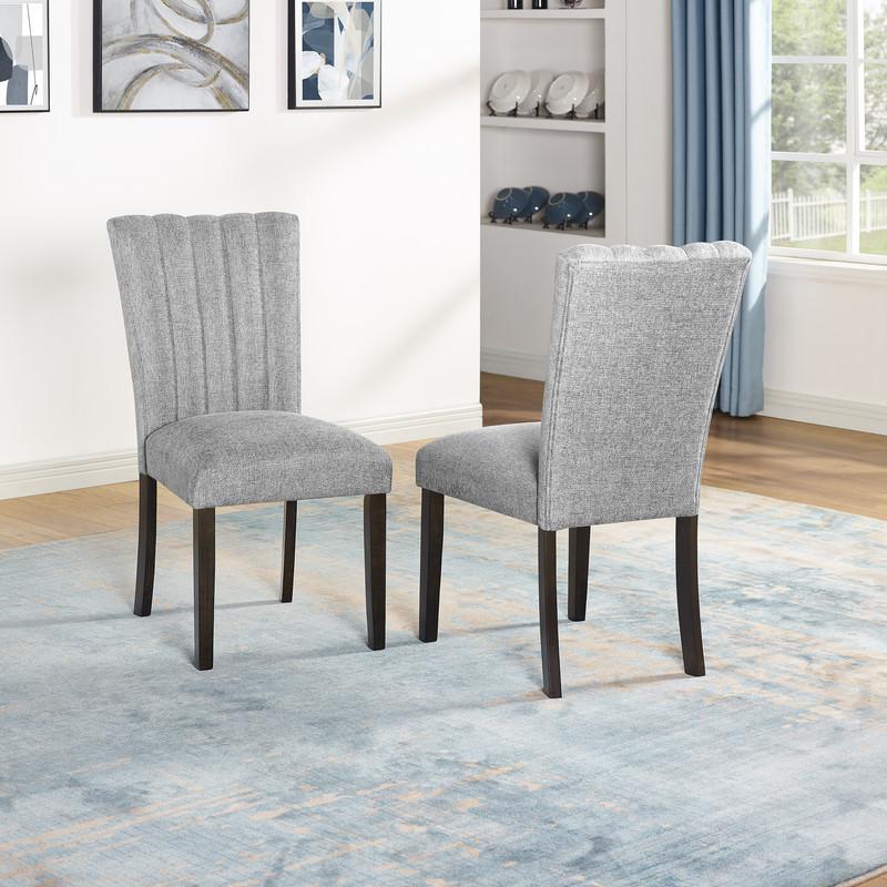 Dark grey dining side chairs (SET OF 2). Picture 2