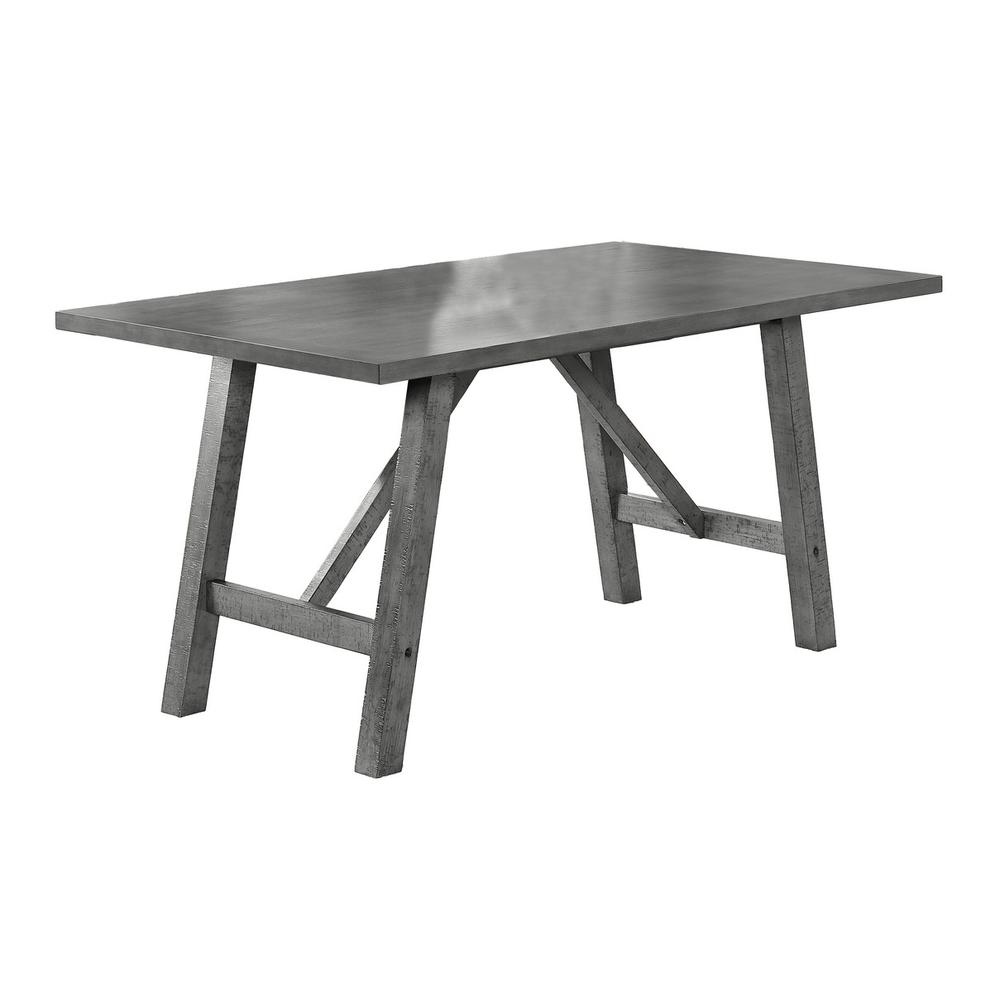 Modern farmhouse rustic grey dining table. Picture 1