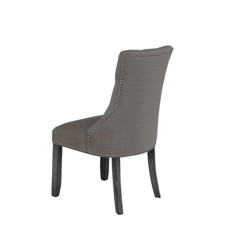 Dark Gray Dining Chair, Set of 2. Picture 2