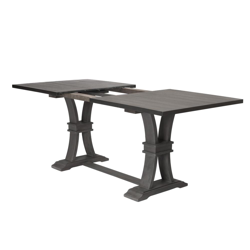 Classic Extendable Counter Height Dining Table with 18" Leaf. Picture 3