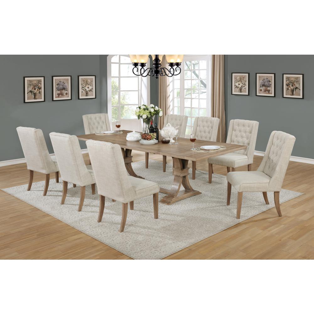 Classic 9pc Extendable Dining Set with Two 16" Leafs. Picture 1