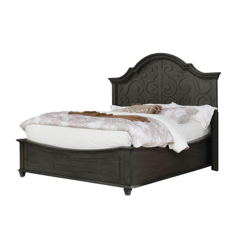 Panel Queen Bed in Rustic Grey. Picture 1