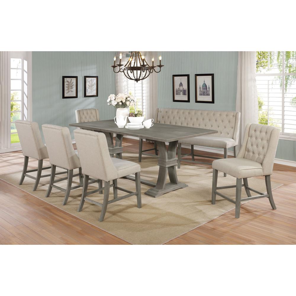 Classic 7pc Dining Setwith Extendable Counter Height Dining Table. Picture 1