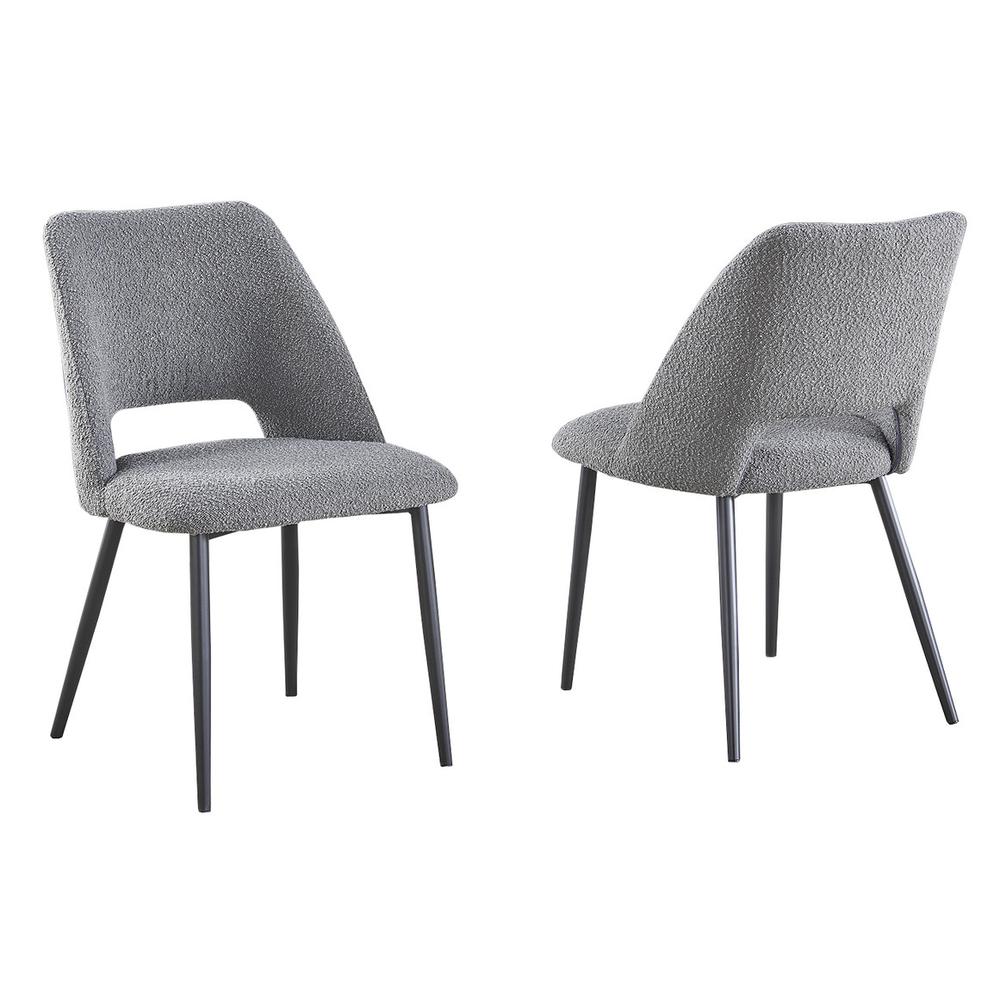 Beige Polar Fleece Upholstered side chair (SET OF 2). Picture 1