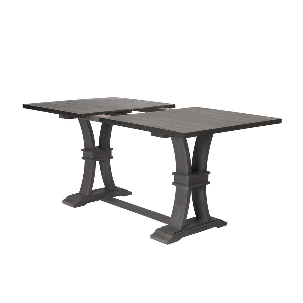 Classic Extendable Counter Height Dining Table with 18" Leaf. Picture 4