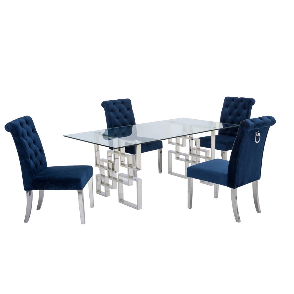 Stainless Steel 5 Piece Dining Set 783. Picture 3