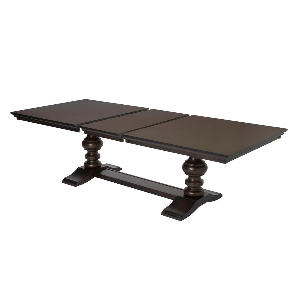 80"-100" Extension Dining Table w/Center 20-Inch Leaf, Cappuccino Color. Picture 2