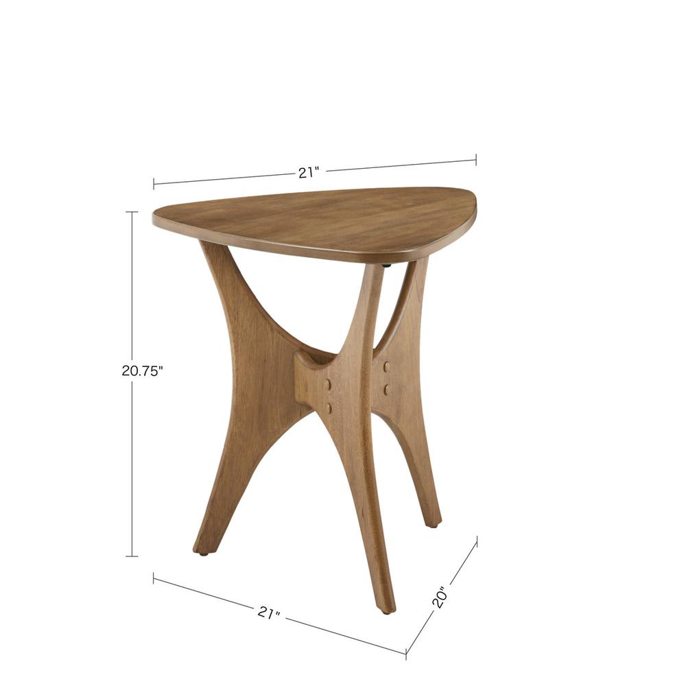 Triangle Wood Side Table. Picture 5