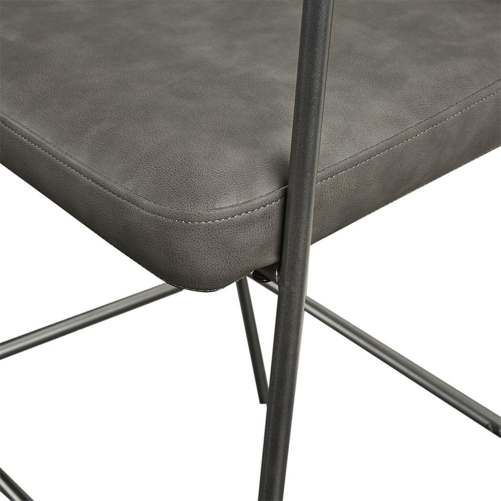 Faux Leather Counter Stool with Metal Frame. Picture 1