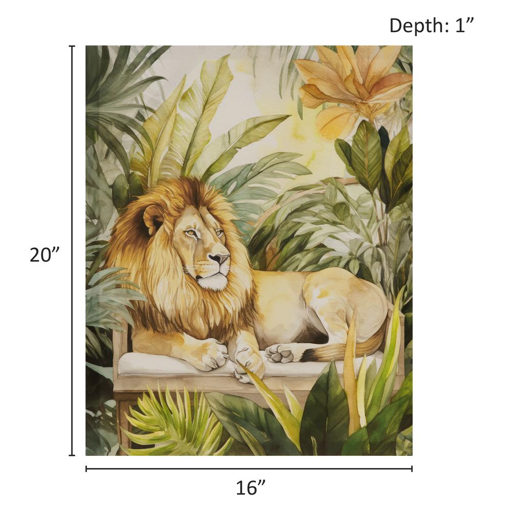 Jungle Lion Canvas Wall Art. Picture 5