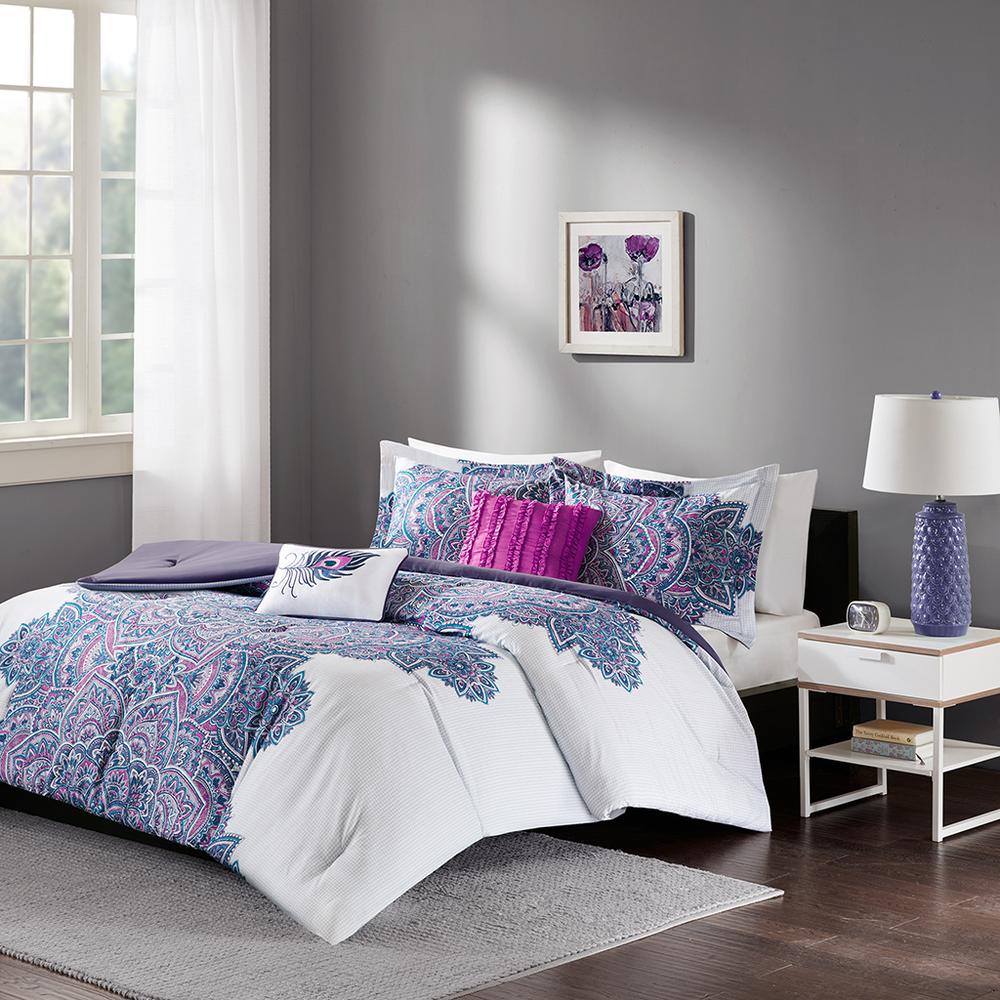 100% Polyester Microfiber Printed 5 Piece Comforter Set,ID10-938. Picture 1