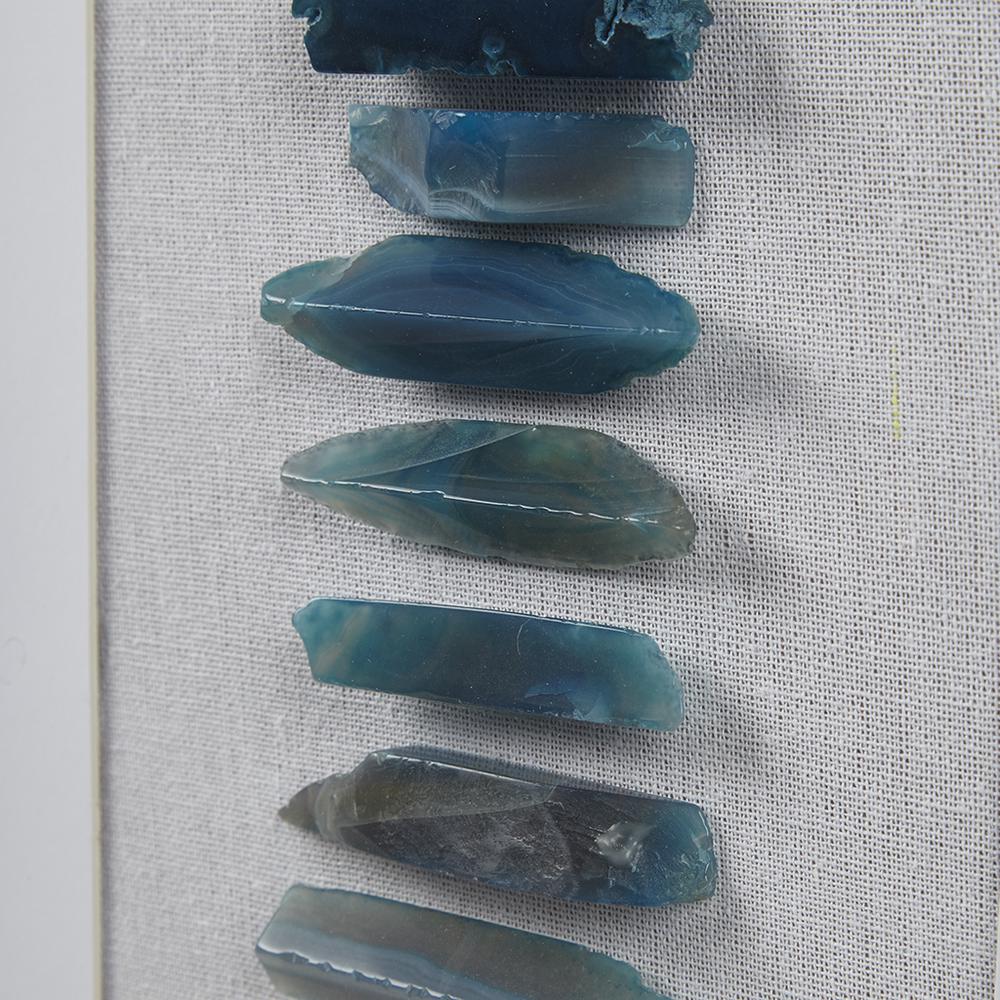 Framed Blue Agate Shadowbox Wall Decor Panel. Picture 2