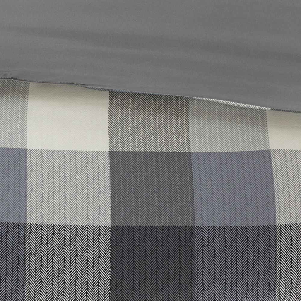 100% Polyester Microfiber Printed Brushed 7pcs Comforter Set Grey. Picture 8