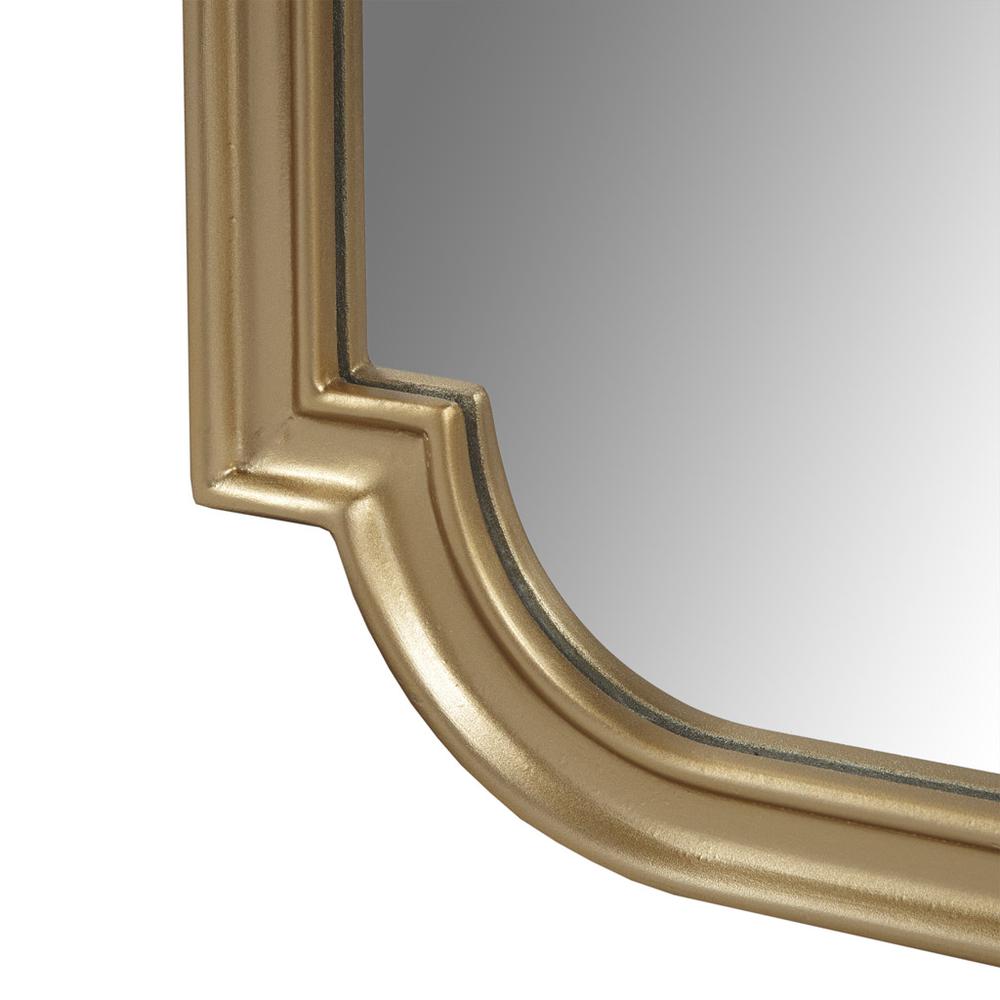 Gold Scalloped Wood Wall Mirror. Picture 5