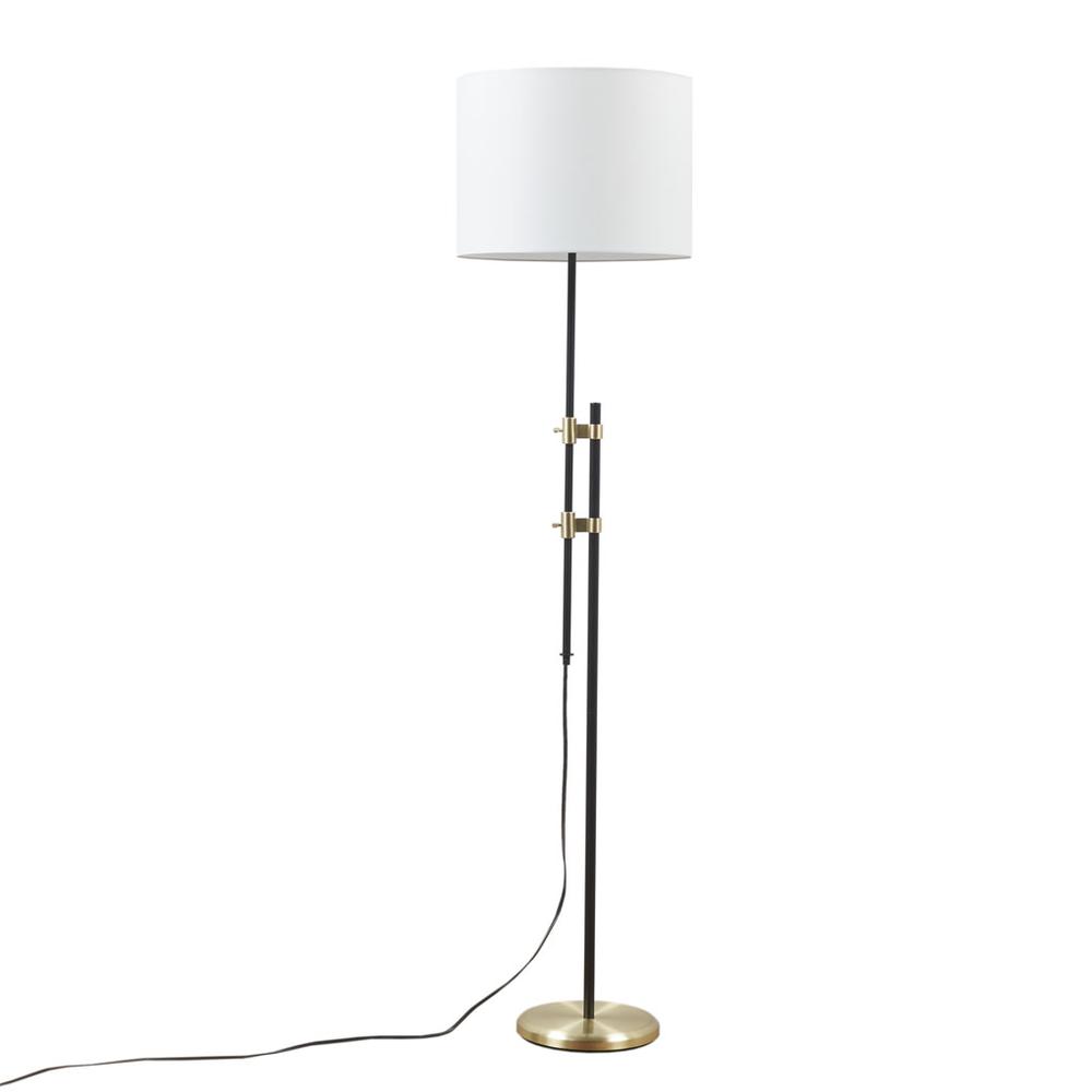 Asymmetrical Adjustable Height Metal Floor Lamp. Picture 5