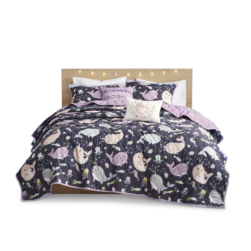 100% Cotton Printed Reversible Coverlet Set,UHK13-0108. Picture 4