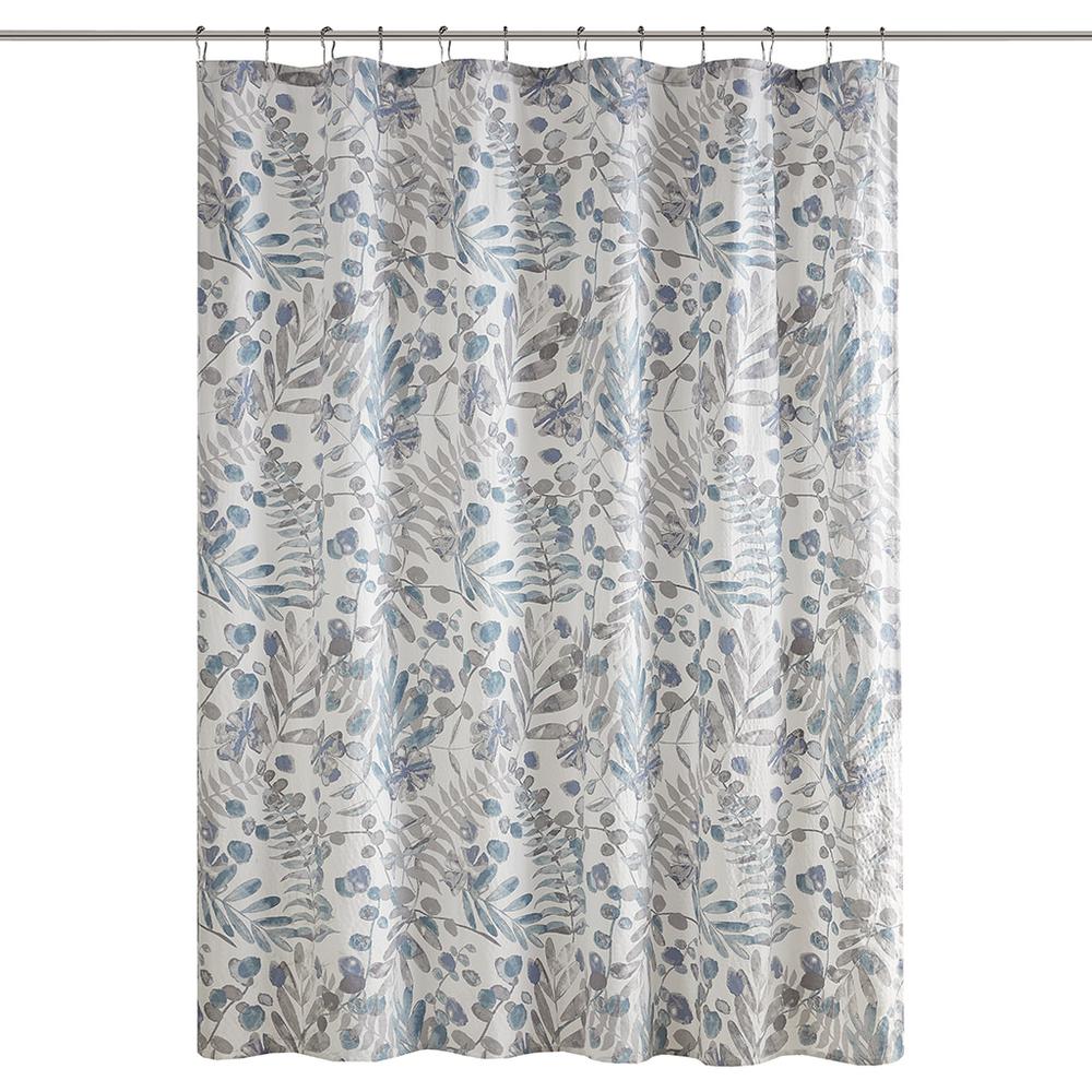 Printed Seersucker Shower Curtain. Picture 2